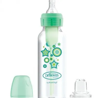 Dr Brown's Zestaw "Od Butelki Do Kubka" (Zestaw Zawiera: Butelka Standard 250 ml options + Dekor, Ze Smoczkiem +6 Miesięcy i Ustnikiem Niekapkiem Zi
