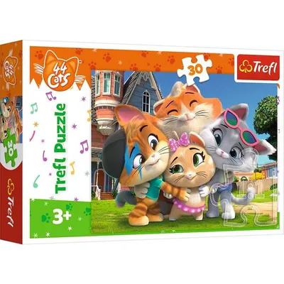 Trefl Puzzle 30 Elementów Przyjaźń w Kociej Krainie