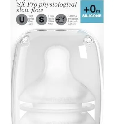 Suavinex Smoczki do butelek SX Pro +0M Przepływ wolny Przepływa wolny