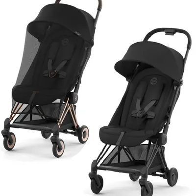 Cybex Coya Wózek Spacerowy Rama Matt Black Sepia Black + Cybex Coya Moskitiera Black