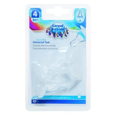 Canpol Babies Smoczek silikonowy okrągły, 2 szt 18/118