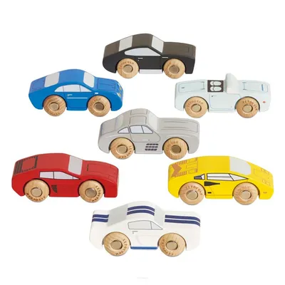 Le Toy Van Drewniane Samochody Sportowe Zestaw