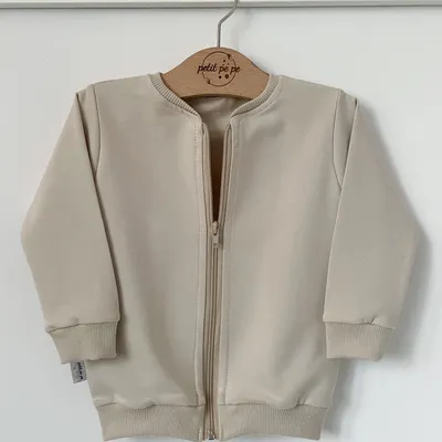 Bluza dresowa na zamek - Beż