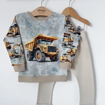 Zestaw dresowy spodnie + bluza z panelem - Plac budowy