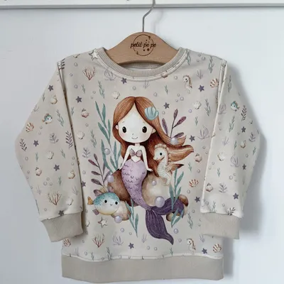 Bluza dresowa z panelem - Mermaid friends