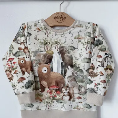 Bluza dresowa z panelem - Jesienny gaj