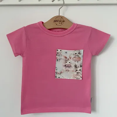 Koszulka jersey z kieszonką - Króliczek tutu