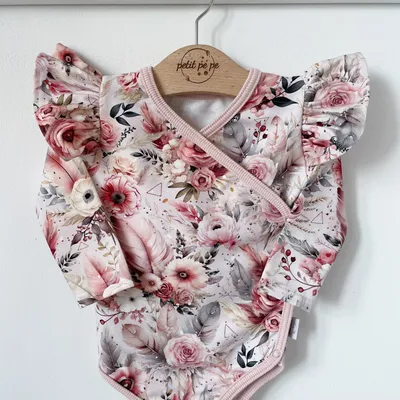 Body kopertowe z dresówki - Sweet rose