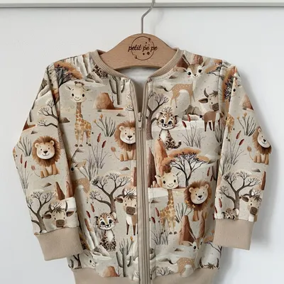 Bluza dresowa na zamek - Beige safari