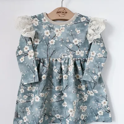 Sukienka z dresówki - Floral sky