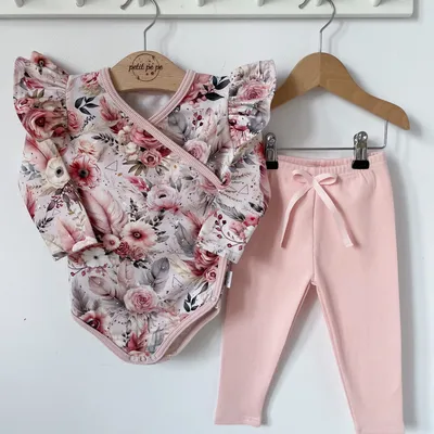 Zestaw spodenki + body kopertowe Sweet rose