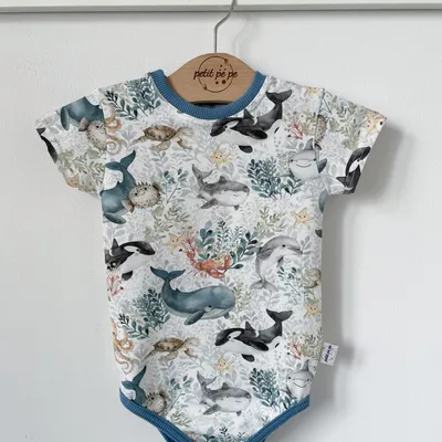 Body z cienkiej dzianiny jersey lux - Podwodna przygoda