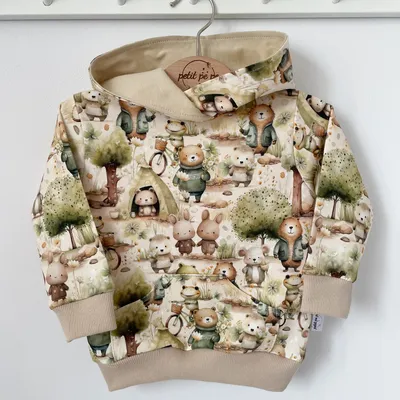 Bluza dresowa z kieszonkami - Leśne miśki