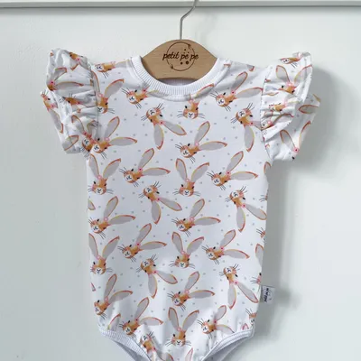 Body z cienkiej dzianiny jersey - Zajączki