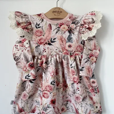 Sukienka z dresówki - Sweet rose