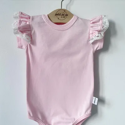 Body z cienkiej dzianiny jersey - jasny róż