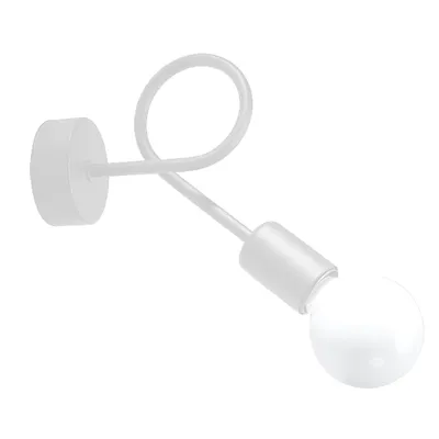 Kinkiet SUPEŁ biały stal nowoczesna lampa ścienna E27 LED SOLLUX LIGHTING