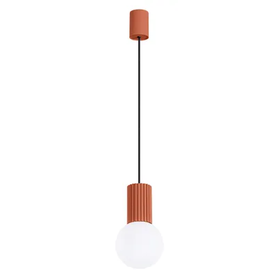 Lampa wisząca HALO 1 ochra czerwona + 1x Żarówka LED G9 4000K Zimna 4,5W 460lm