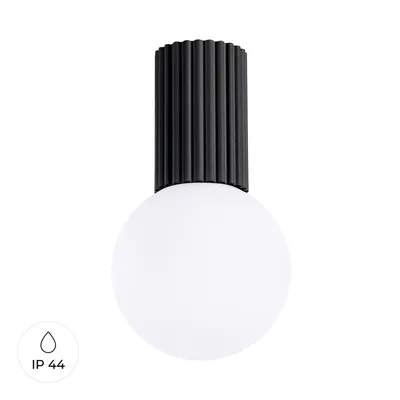 Plafon HALO czarny IP44 + 1X Żarówka LED G9 4000K Zimna 4,5W 460lm
