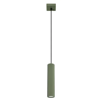 Lampa wisząca KARBON 1 zielony oliwkowy