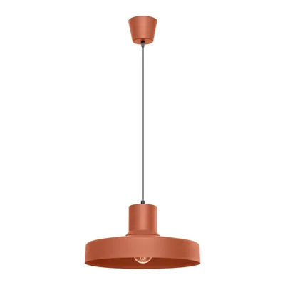 Lampa wisząca BILO ochra czerwona + 1x Żarówka LED E27 3000K Ciepła 7,5W 620lm
