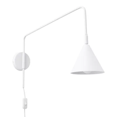 Kinkiet NOX biały + 1X Żarówka LED E14 3000K Ciepła 7,5W 620lm