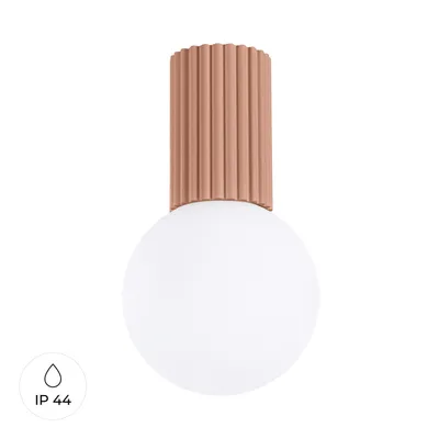 Plafon HALO mocca IP44 + 1x Żarówka LED G9 3000K Ciepła 4,5W 450lm