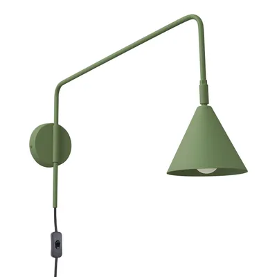 Kinkiet NOX zielona oliwka + 1X Żarówka LED E14 3000K Ciepła 7,5W 620lm