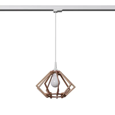 Lampa wisząca POMPELMO naturalne drewno E27 #W