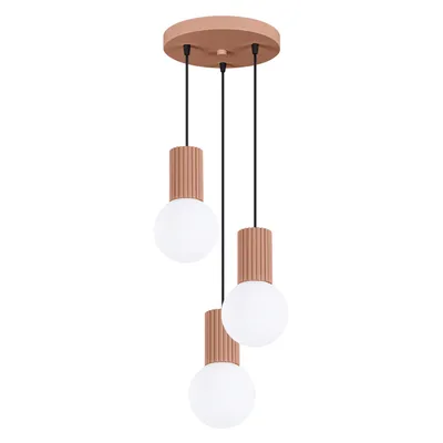 Lampa wisząca HALO 3P mocca + 3x Żarówka LED G9 4000K Zimna 4,5W 460lm