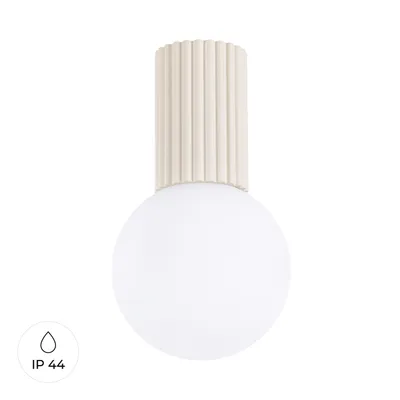 Plafon HALO beżowy IP44 + 1X Żarówka LED G9 3000K Ciepła 4,5W 450lm