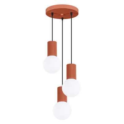 Lampa wisząca HALO 3P ochra czerwona