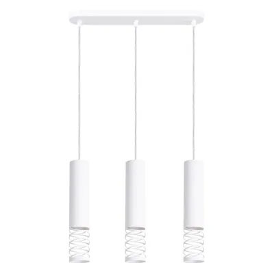 Lampa wisząca LAMI 3L biały + 3X Żarówka LED GU-10 4000K Zimna 7W 530lm