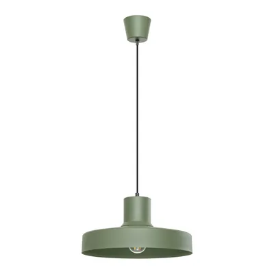 Lampa wisząca BILO zielona oliwka + 1x Żarówka LED E27 4000K Zimna 7,5W 690lm