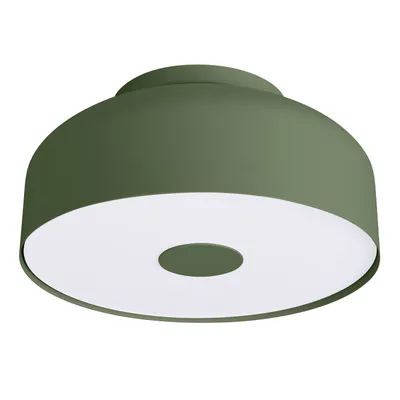 Plafon OMIQ zielony oliwkowy + 4X Żarówka LED E27 4000K Zimna 7,5W 690lm