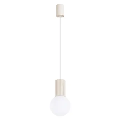 Lampa wisząca HALO 1 beżowa + 1X Żarówka LED G9 4000K Zimna 4,5W 460lm