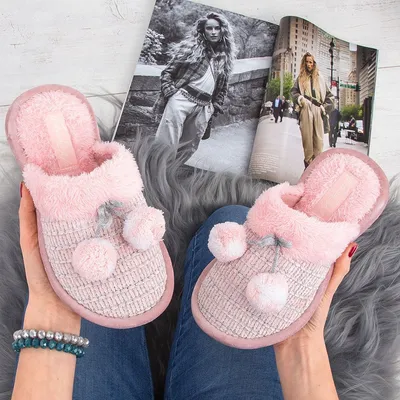 Kapcie damskie Natural Style NS-249 Różowe