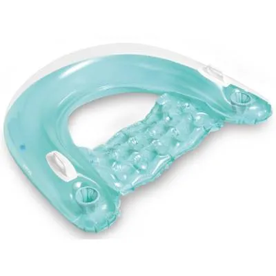 Dmuchany fotel z uchwytami - turkusowy - 147x99 cm - Intex 58859