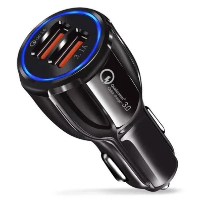 Szybka ładowarka samochodowa 3,1A z 2 portami USB | Quick Charge 3.0 | CA-002