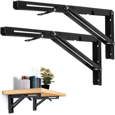 Składane wsporniki półkowe | Składane wsporniki pod półkę ,blat | FB-A40CM-BLACK| Uchwyt pod półkę