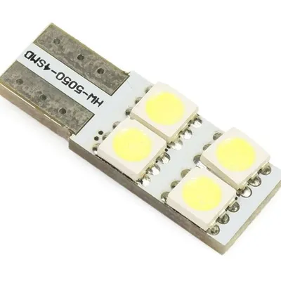 Żarówka samochodowa LED W5W T10 4 SMD 5050 CAN BUS BOCZNA
