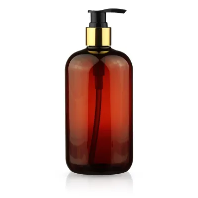 Dozownik do mydła, żelu 500ml | Elegancka brązowa butelka z pompką | XH35-BROWN