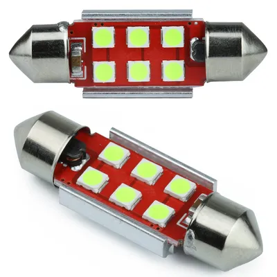 Żarówka samochodowa LED C5W 6 SMD 3535 CAN BUS zielona