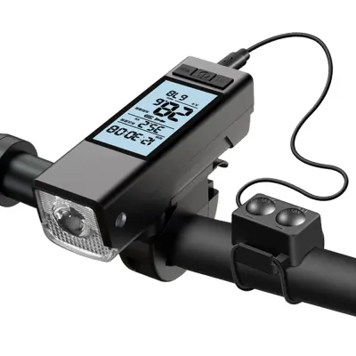 MBLBD-3201 | Lampka rowerowa 3w1 LED 450 lm| Komputer liczący prędkość, dystans oraz czas |Mocne oświetlenie z sygnalizacją dźwiękową