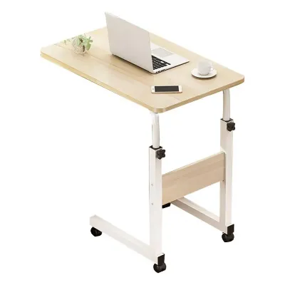 Mobilny stolik na laptopa | Funkcjonalne, regulowane biurko na kółkach pod komputer | LFD-6085-WD