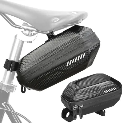 Wodoodporna torba podsiodłowa z twardą skorupą EVA | Lekka i trwała sakwa rowerowa 1.5L |BCB-308