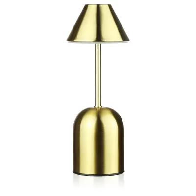 Bezprzewodowa lampka nocna z wbudowanym akumulatorem 2000 mAh | Nowoczesna lampka stołowa z regulacją mocy oraz barwy świecenia | YG-D020-Gold