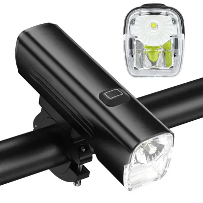 BH-530 | Lampka rowerowa z mocnym akumulatorem 4800 mAh | Reflektor rowerowy LED 1000 lm USB-C – światła mijania i drogowe