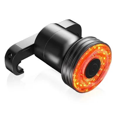 Inteligentna tylna lampka rowerowa | Oświetlenie LED z czujnikiem hamowania | Wodoodporna tylna lampka rowerowa LED IP65 z funkcją hamowania i łado