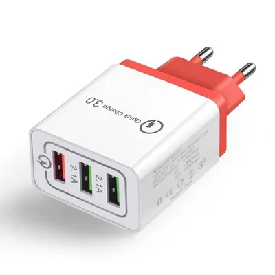 Szybka ładowarka sieciowa z 3 portami USB | Quick Charge 3.0 | CA-001